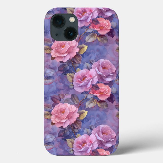 Étui iPhone Fleurs Roses Roses Roses (Verso)