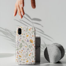 Étui iPhone fleurs sauvages lumineuses boho chic m