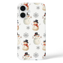 Étui iPhone flocons de neige bonhomme de neige de
