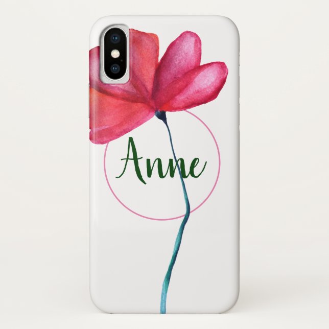 Étui iPhone Floral  Nom Pour Elle (Dos)