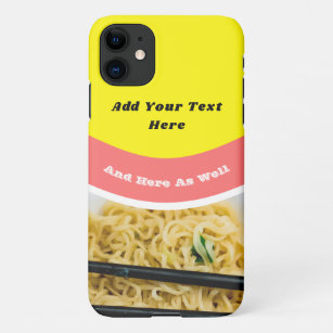 Coque iPhone Funny Ramen Noodles Paquet Message personnalisé