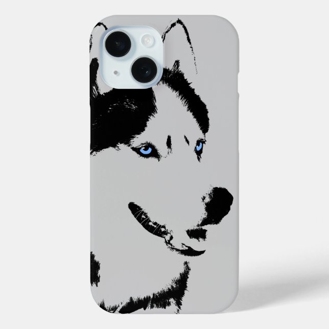 Étui iPhone Husky Chien de traîneau sibérien Husky (Verso)