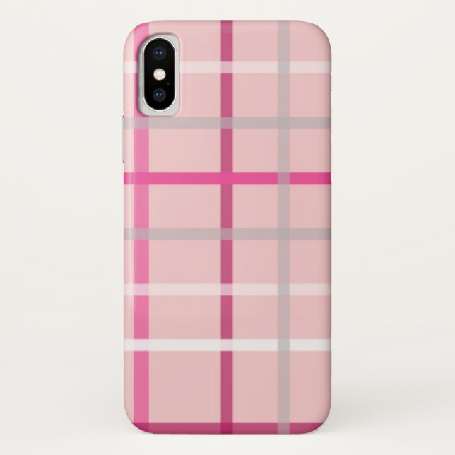 Étui iPhone / iPad à carreaux rose (Dos)