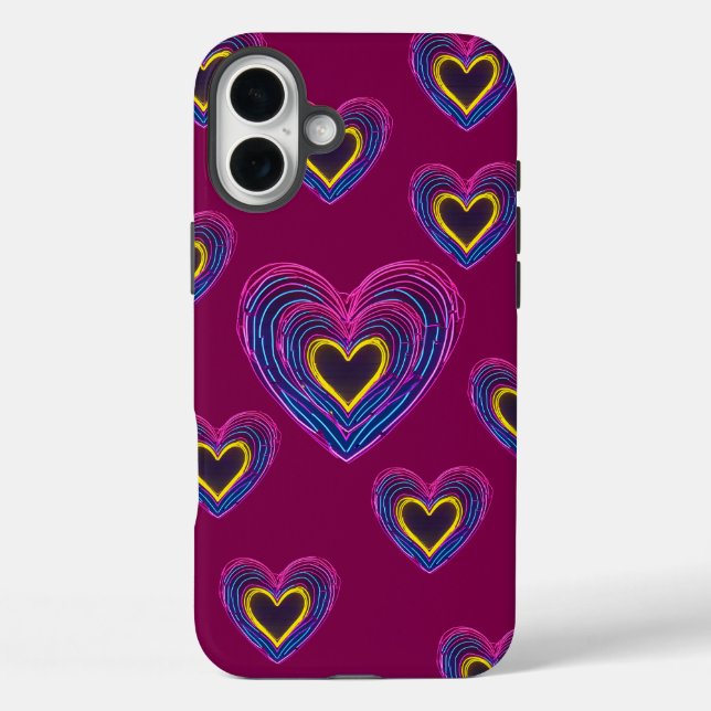 Étui iPhone / iPad Cœur Anatomique Néon (Verso)