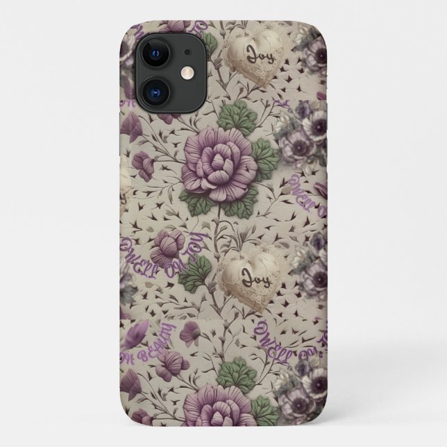 Étui iPhone / iPad floral victorien vintage (Dos)