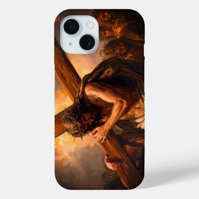 Étui iPhone / iPad Jésus porte la Croix (Verso)