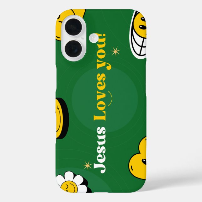 Étui iPhone / iPad Jésus Vous Aime Sourire Mignon (Verso)