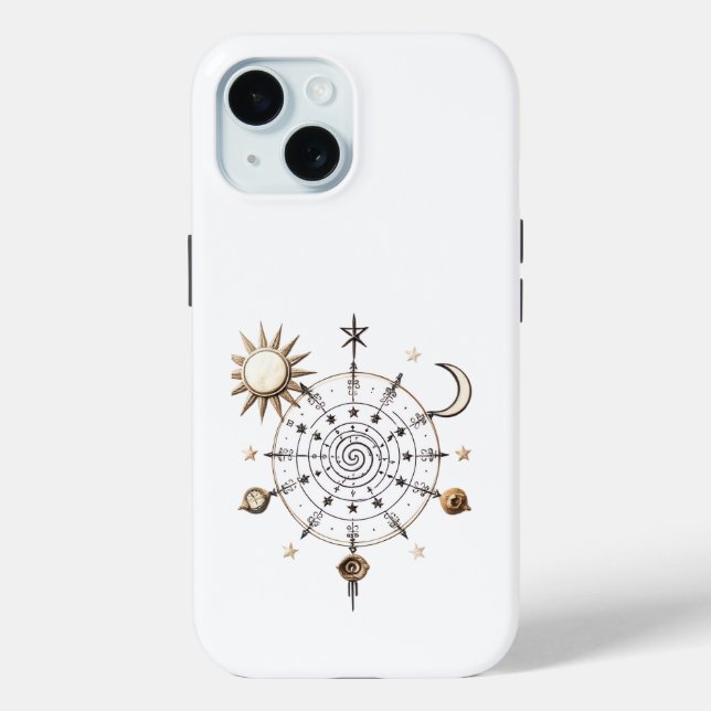 Étui iPhone / iPad Mandala d'Équilibre Céleste (Verso)