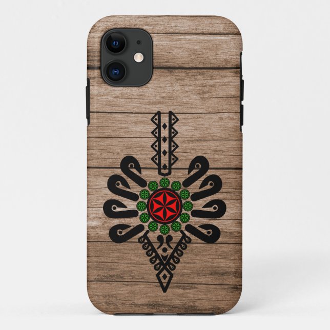 Étui iPhone / iPad motif folklorique des hautes te (Dos)
