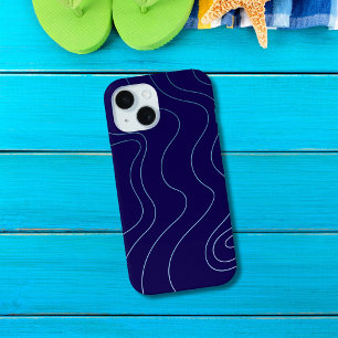 Étui iPhone / iPad Vagues Bleu Clair Bleu Foncé Co
