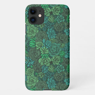 Coque iPhone Jardin succulent en vert