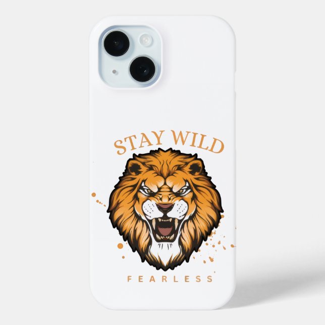 Étui iPhone Lion Gras | Housse Animale Esthétique  (Verso)