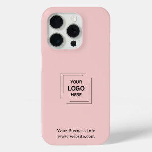 Étui iPhone Logo d'entreprise minimaliste rose