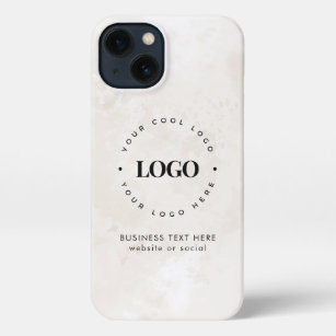 Coque iPhone Logo personnalisé de l'entreprise et marbre chic t