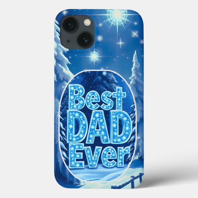 Étui iPhone Meilleur Papa de tous les temps Forêt  (Verso)