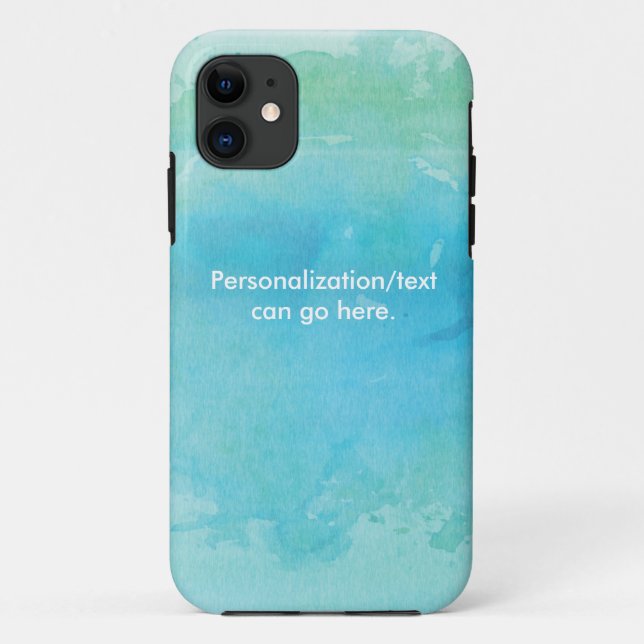 Étui iPhone mer océan plage aquarelle (Dos)