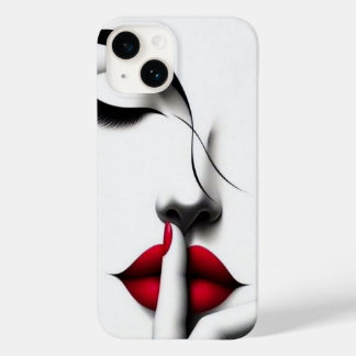 Étui iPhone minimaliste Lèvres Rouges Shh Esthétiq