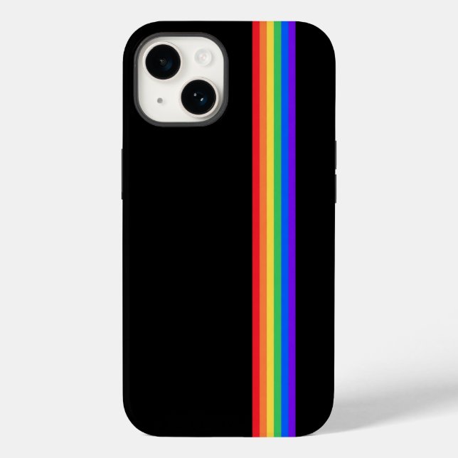 Étui iPhone minimaliste LGBT Rainbow Pride (Verso)