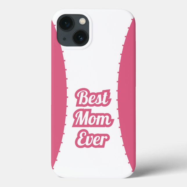 Étui iPhone moderne 'Meilleure Maman' rose (Verso)