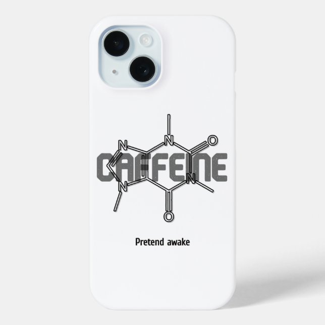 Étui iPhone Molécule de Caféine (Verso)