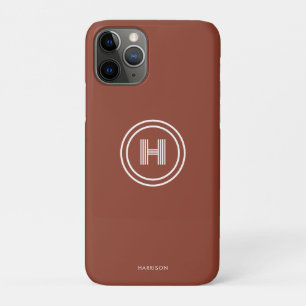 Étui iPhone Monogramme simple moderne