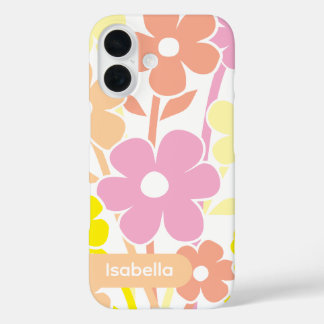 Étui iPhone motif floral coloré esthétique