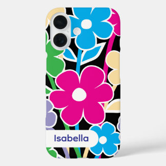 Étui iPhone motif floral coloré esthétique