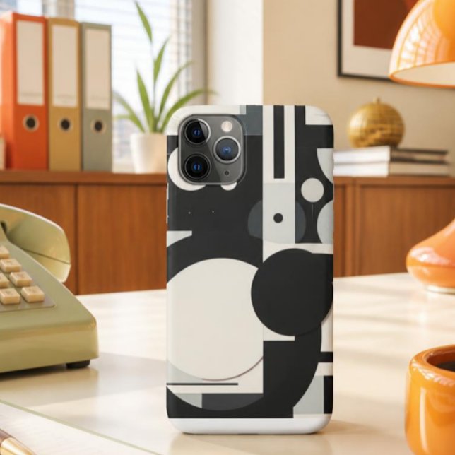 Étui Iphone noir et blanc rétro (Créateur téléchargé)