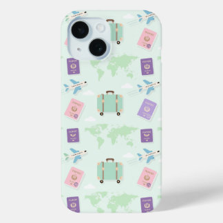 Étui iPhone Pastel Travel Accessories Doodle – Cou