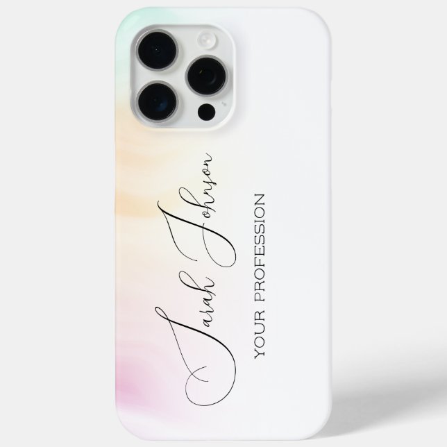 Étui iPhone personnalisé aquarelle pastel (Verso)