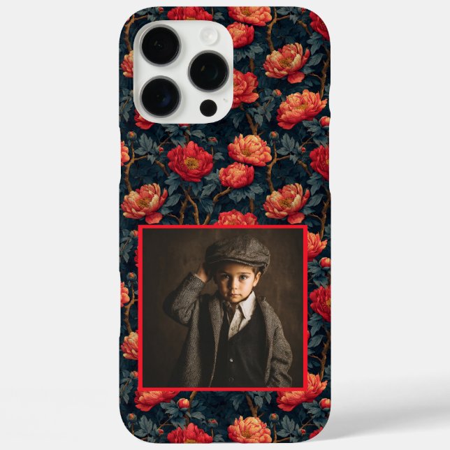Étui iPhone personnalisé avec de belles pivoines (Verso)