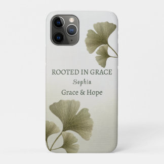 Étui iPhone personnalisé avec feuille de ginkgo ve