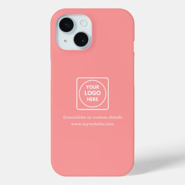 Étui iPhone personnalisé avec logo d'entreprise ro (Verso)