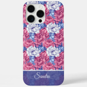 Étui Iphone personnalisé avec nom Luxueux Pivoines