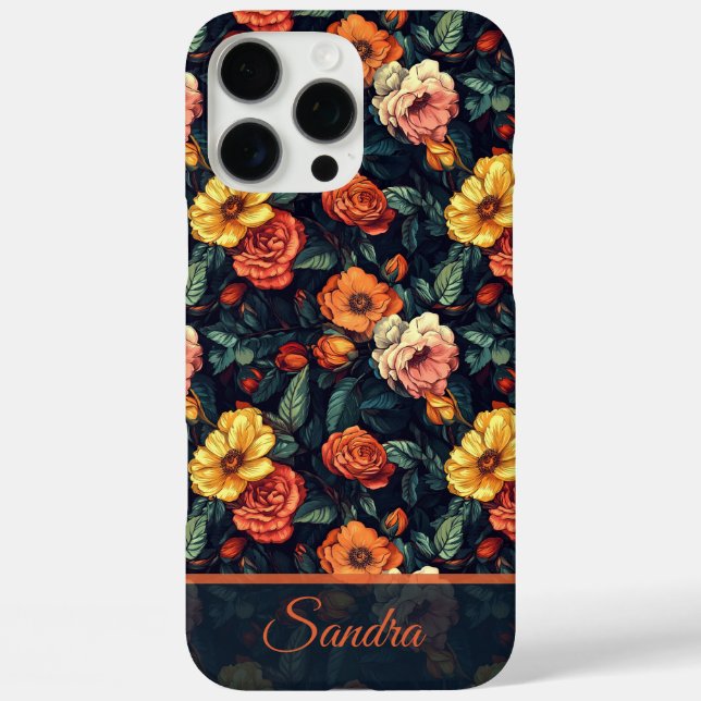 Étui iPhone personnalisé avec nom Rose pour cadeau (Verso)