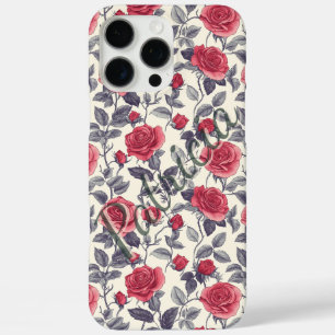 Étui iPhone personnalisé avec nom Rose pour protec
