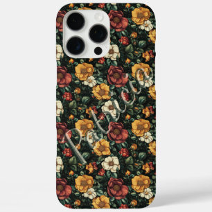 Étui iPhone personnalisé avec nom Vintage Rose pou