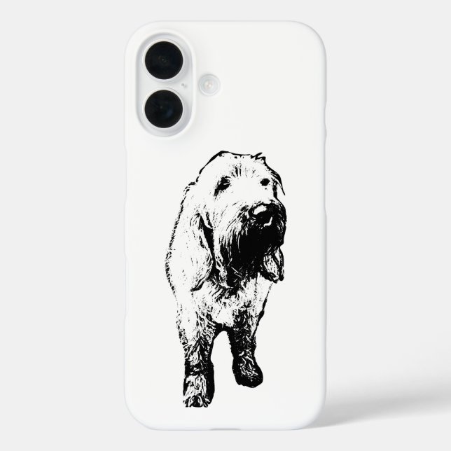 Étui iPhone pour chien Spinone – Style Ligne d'Enc (Verso)