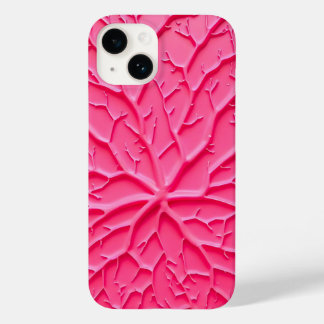 Étui iPhone pour femmes à texture de branche rose