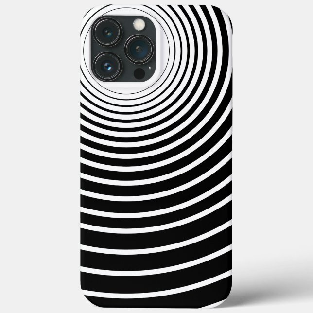 Étui iPhone rayé noir et blanc ou choisissez les c (Verso)