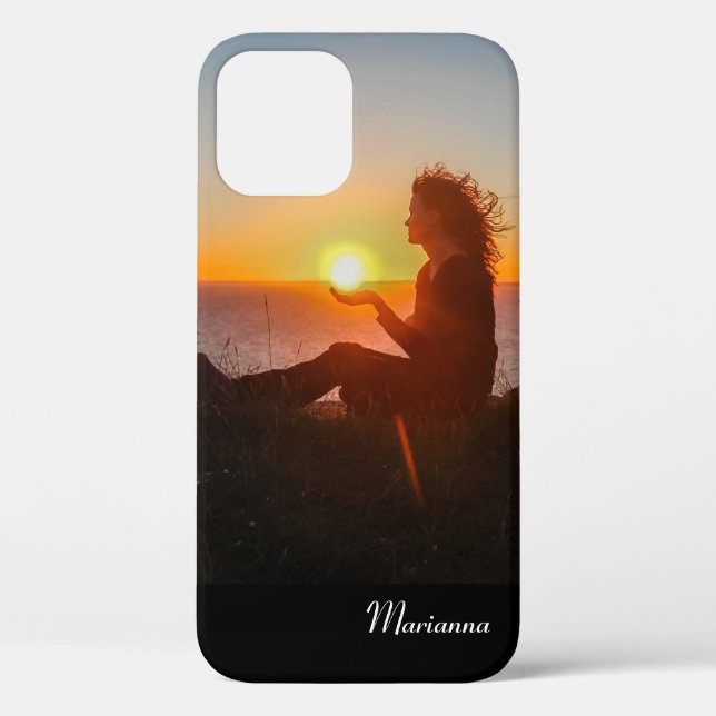 Étui iPhone résistant avec photo mignonne et nom p (Verso)