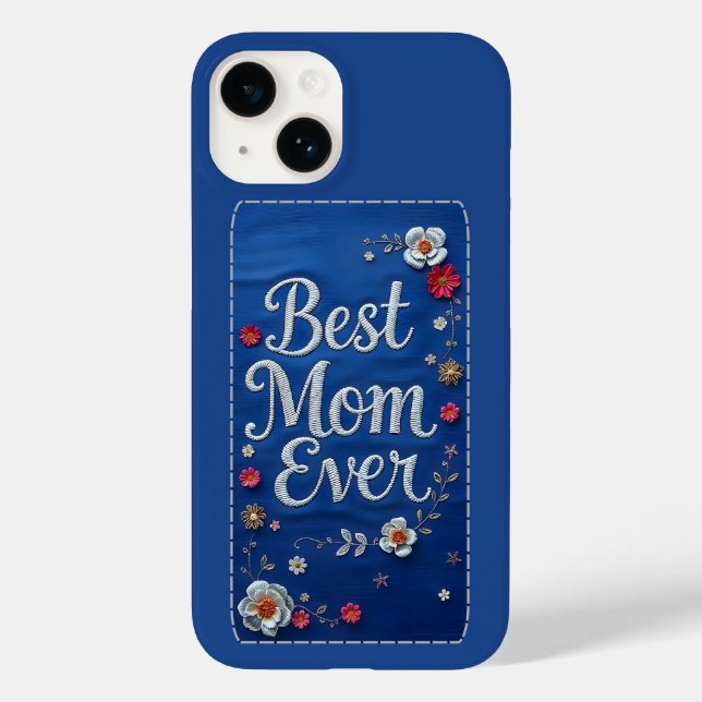 Étui iPhone Royal Blue Meilleure Maman de Tous les (Verso)