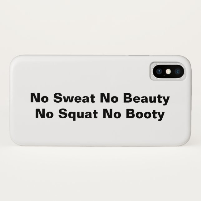 Étui iPhone Sans sueur pas de beauté Sans squat pa (Dos (Horizontal))