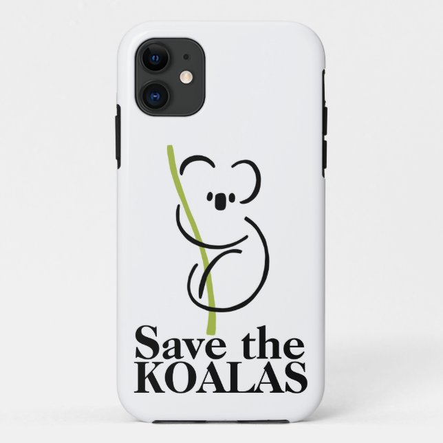 Étui iPhone Sauvez les koalas (Dos)