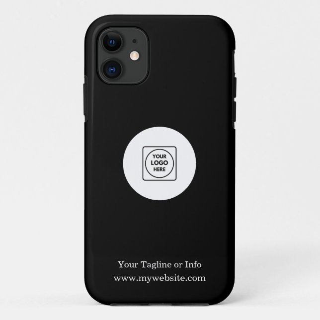 Étui iphone Simple Minimaliste Logo Entreprise (Dos)