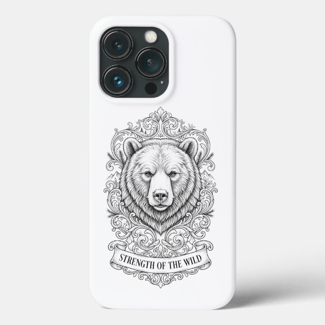 Étui iPhone Strength of the Wild Vintage Bear (Verso)