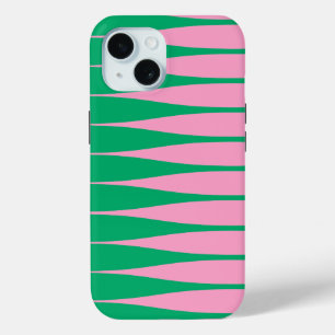 Étui iPhone Striation Rose et Vert