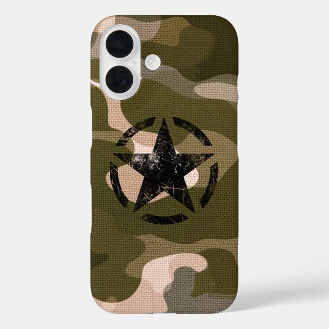 Étui iPhone style Star on Burlap (Verso)