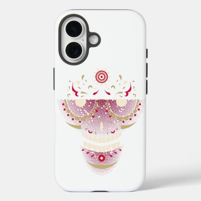 Étui iPhone Sugar Skull avec lunettes rétro | Día  (Verso)