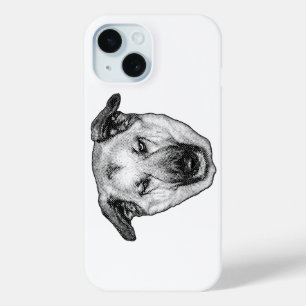 Étui iPhone tête de chien joyeuse